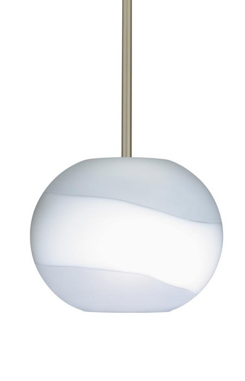 Besa Luna LED Pendant Opal Frost Satin Nickel 1x9W LED (127|1TT-477699-LED-SN)