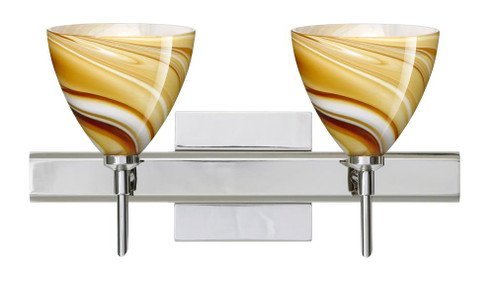 Besa Wall With SQ Canopy Mia Chrome Honey 2x40W G9 (127|2SW-1779HN-CR-SQ)