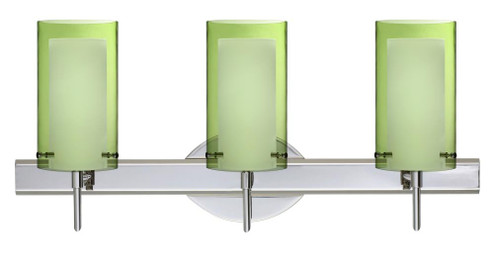 Besa Pahu 4 Wall 3SW Transparent Olive/Opal Chrome 3x40W G9 (127|3SW-L44007-CR)