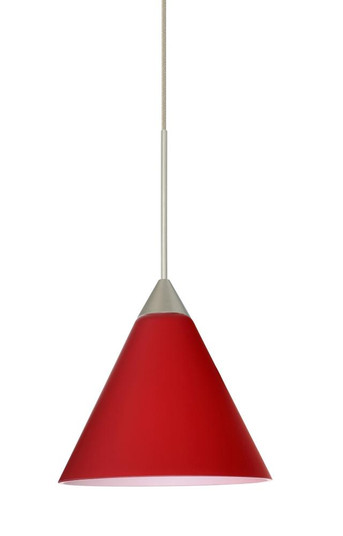 Besa Pendant Kani Satin Nickel Ruby Matte 1x5W LED (127|1XT-5121RM-LED-SN)