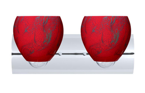 Besa Wall Bolla Chrome Magma 2x9W LED (127|2WZ-4122MA-LED-CR)