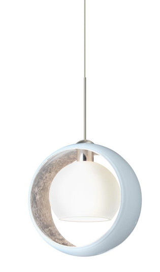 Besa Pendant Pogo Satin Nickel White/Inner Silver 1x35W Halogen (127|1XT-4293SF-SN)