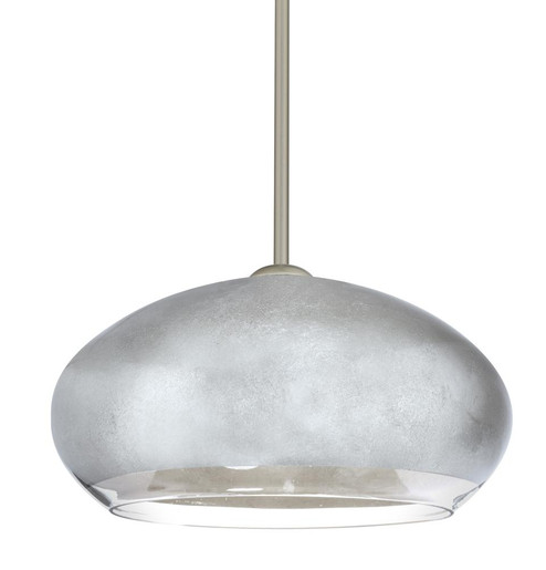 Besa Brio 14 Stem Pendant Satin Nickel Silver Foil 1x9W LED (127|1TT-4345SF-LED-SN)