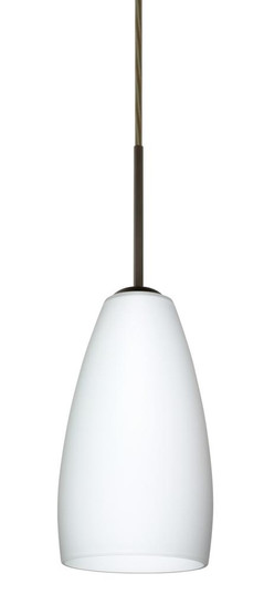 Besa Chrissy Pendant Bronze Opal Matte 1x50W B10 Medium Base (127|1BT-150907-MED-BR)