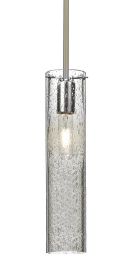 Besa, Juni 16 Stem Pendant, Clear Bubble, Satin Nickel, 1x60W Medium Base (127|1TT-JUNI16CL-SN)