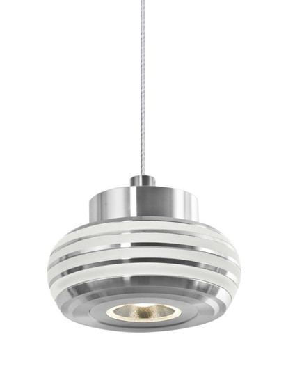 Besa, Flower Cord Pendant, Clear/Clear, Satin Nickel Finish, 1x3W LED (127|1XT-FLOW00-CLCL-LED-SN)