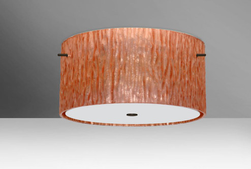 Besa Ceiling Tamburo 16 Bronze Stone Copper Foil 1x28W LED (127|1KM-4008CS-LED-BR)