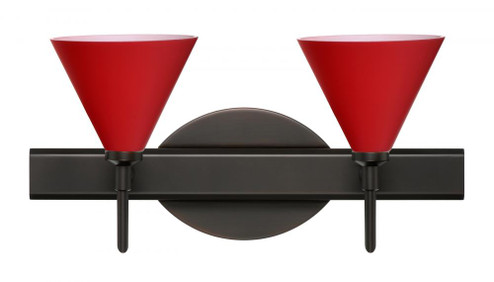 Besa Wall Kani Bronze Ruby Matte 2x5W LED (127|2SW-5121RM-LED-BR)