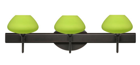 Besa Wall Peri Bronze Chartreuese 3x5W LED (127|3SW-541035-LED-BR)