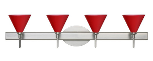 Besa Wall Kani Satin Nickel Ruby Matte 4x5W LED (127|4SW-5121RM-LED-SN)