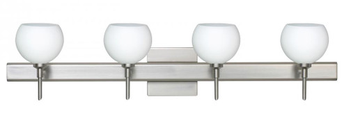 Besa Wall With SQ Canopy Palla 5 Satin Nickel Opal Matte 4x5W LED (127|4SW-565807-LED-SN-SQ)