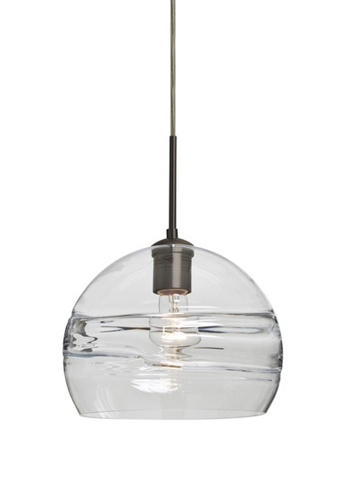 Besa Spirit 10 Pendant, Clear, Bronze Finish, 1x60W Medium Base (127|1JT-SPIR10CL-BR)