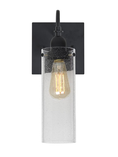 Besa Juni 10 Wall, Clear Bubble, Black Finish, 1x7W LED Filament (127|1WG-JUNI10CL-EDIL-BK)