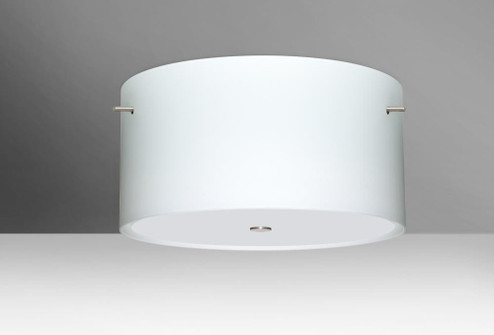 Besa Ceiling Tamburo 16 Satin Nickel Opal Matte 1x28W LED (127|1KM-400807-LED-SN)