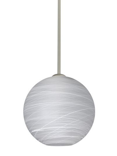 Besa Coco 10 Stem Pendant, Cocoon, Satin Nickel Finish, 1x9W LED (127|1TT-COCO1060-LED-SN)