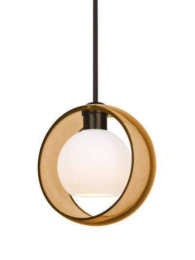 Besa Mana Pendant, Amber/Opal, Bronze Finish, 1x60W Medium Base (127|1TT-MANAAM-BR)