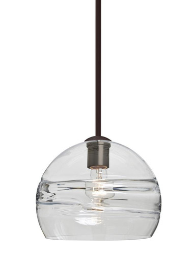 Besa Spirit 10 Pendant, Clear, Bronze Finish, 1x60W Medium Base (127|1TT-SPIR10CL-BR)