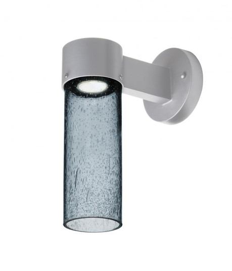 Besa, Juni 10 Outdoor Sconce, Blue Bubble, Silver Finish, 1x4W LED (127|JUNI10BL-WALL-LED-SL)