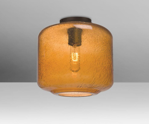Besa Niles 10 Ceiling, Amber Bubble, Bronze Finish, 1x60W T10 (127|NILES10AMC-BR)