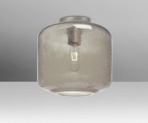 Besa Niles 10 Ceiling, Smoke Bubble, Satin Nickel Finish, 1x60W T10 (127|NILES10SMC-SN)