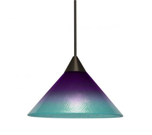 Besa, Jade Cord Pendant, Purple/Blue, Bronze Finish, 1x3W LED (127|1XT-JADEPB-LED-BR)
