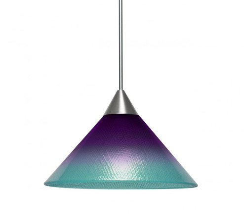 Besa, Jade Cord Pendant, Purple/Blue, Satin Nickel Finish, 1x3W LED (127|1XT-JADEPB-LED-SN)