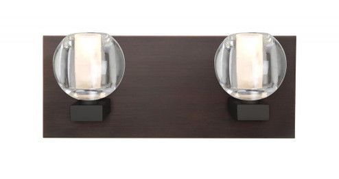 Besa, Boca Vanity, Clear, Bronze Finish, 2x40W Halogen (127|2WF-BOCACL-BR)