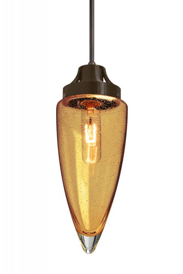 Besa, Sulu Cord Pendant, Amber Bubble, Bronze Finish, 1x60W Medium Base (127|1JC-SULUAM-BR)