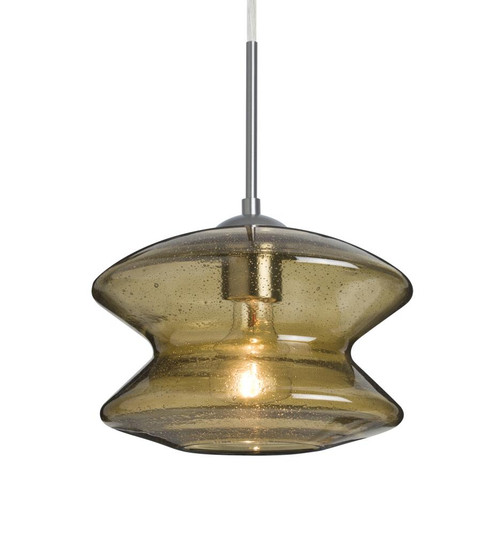 Besa, Zen Cord Pendant, Latte Bubble, Satin Nickel Finish, 1x60W Medium Base (127|1JC-ZENLT-SN)