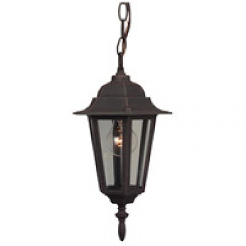 Straight Glass Cast 1 Light Outdoor Pendant in Rust (20|Z151-RT)