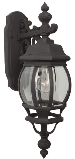 French Style 1 Light Small Outdoor Wall Lantern in Textured Black (20|Z324-TB)