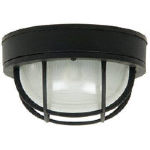 Round Bulkhead 1 Light Large Flush/Wall Mount in Textured Black (20|Z395-TB)