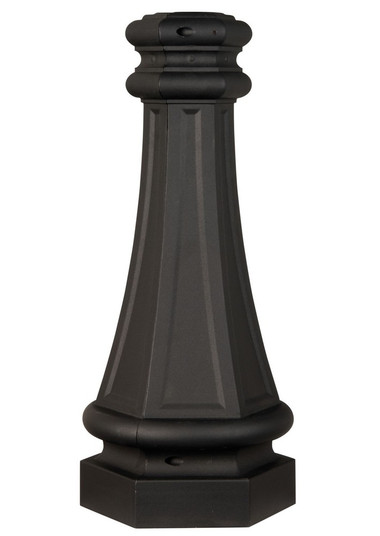 22.5'' Fluted Direct Burial Post Wrap in Textured Black (20|ZWRAP-TB)
