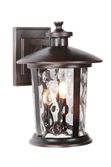 Summerhays 16.5'' 3 Light Outdoor Wall Lantern in Oiled Bronze Gilded with Clear Hammered Glass (20|Z7124-OBG)