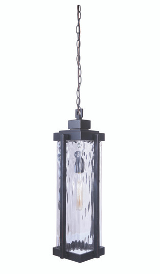 Pyrmont 1 Light Outdoor Pendant in Oiled Bronze Gilded with Clear Hammered Glass (20|Z2621-OBG)