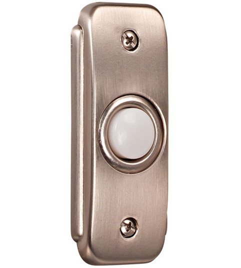 Recessed Mount Stepped Rectangle LED Lighted Push Button in Pewter (20|BR2-PW)