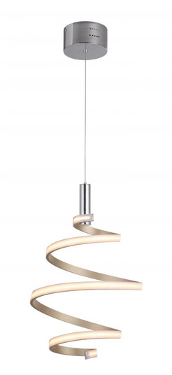 13.5'' 1 Light LED Mini Pendant in Matte Silver/Chrome (20|P817MSCH-LED)