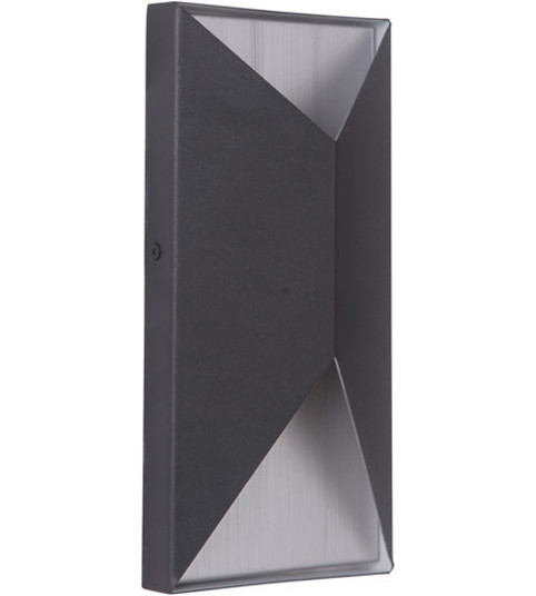 Peak 2 Light Small LED Outdoor Pocket Sconce in Textured Black/Brushed Aluminum (20|Z3402-TBBA-LED)