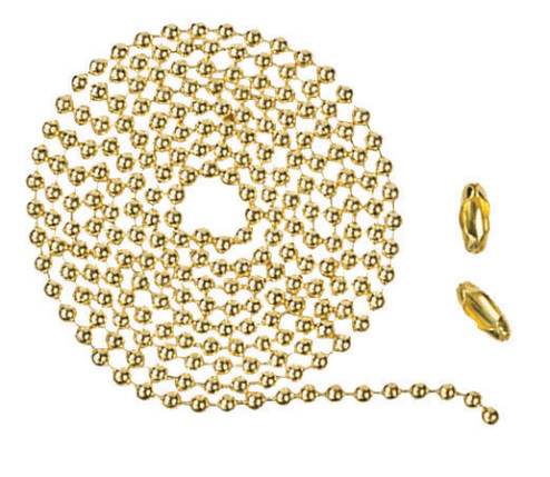 36'' Beaded Chain and 2 connectors in Burnished Brass (20|C3-BB)