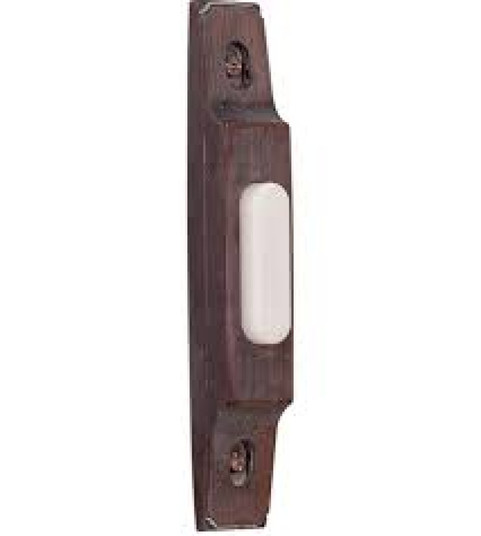 Surface Mount Thin Profile LED Lighted Push Button in Rustic Brick (20|BS3-RB)