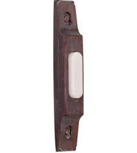 Surface Mount Thin Profile LED Lighted Push Button in Rustic Brick (20|BS3-RB)