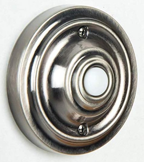 Surface Mount LED Lighted Push Button in Antique Pewter (20|PB3039-AP)