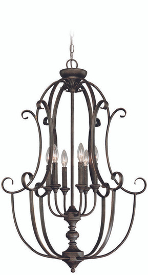 Barrett Place 6 Light Cage Foyer in Mocha Bronze (20|24236-MB)