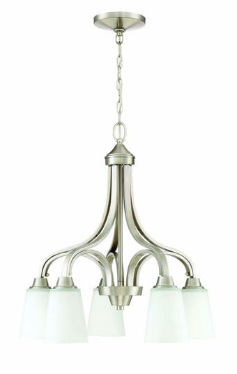 Grace 5 Light Down Chandelier in Brushed Polished Nickel (20|41915-BNK)