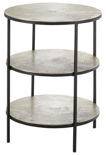 Cane Pewter Accent Table (92|4000-0013)