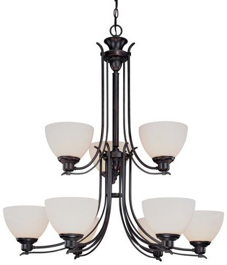 Nine Light Antique Bronze Up Chandelier (3|1172-20)