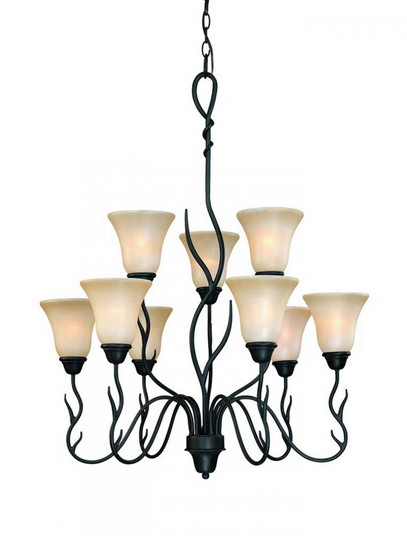 Nine Light Olde World Iron Up Chandelier (3|1222-34)