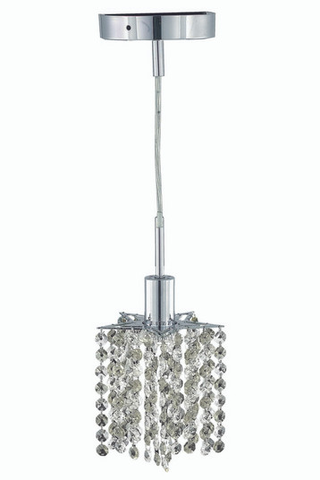Mini 1 light Chrome Pendant (758|1281D-R-P-CL/SS)