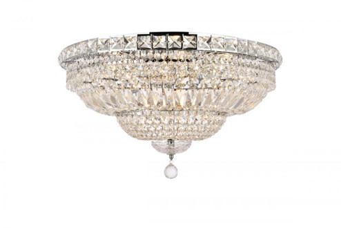 Tranquil 12 light Chrome Flush Mount Clear Royal Cut Crystal (758|V2528F24C/RC)
