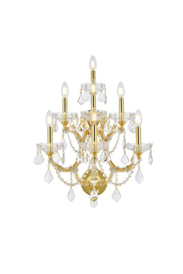 Maria Theresa 7 Light Gold Wall Sconce Clear Royal Cut Crystal (758|2800W7G/RC)